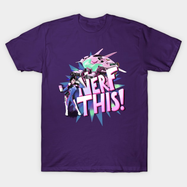 Nerf This - Overwatch DVA T-Shirt by pamcaseyart